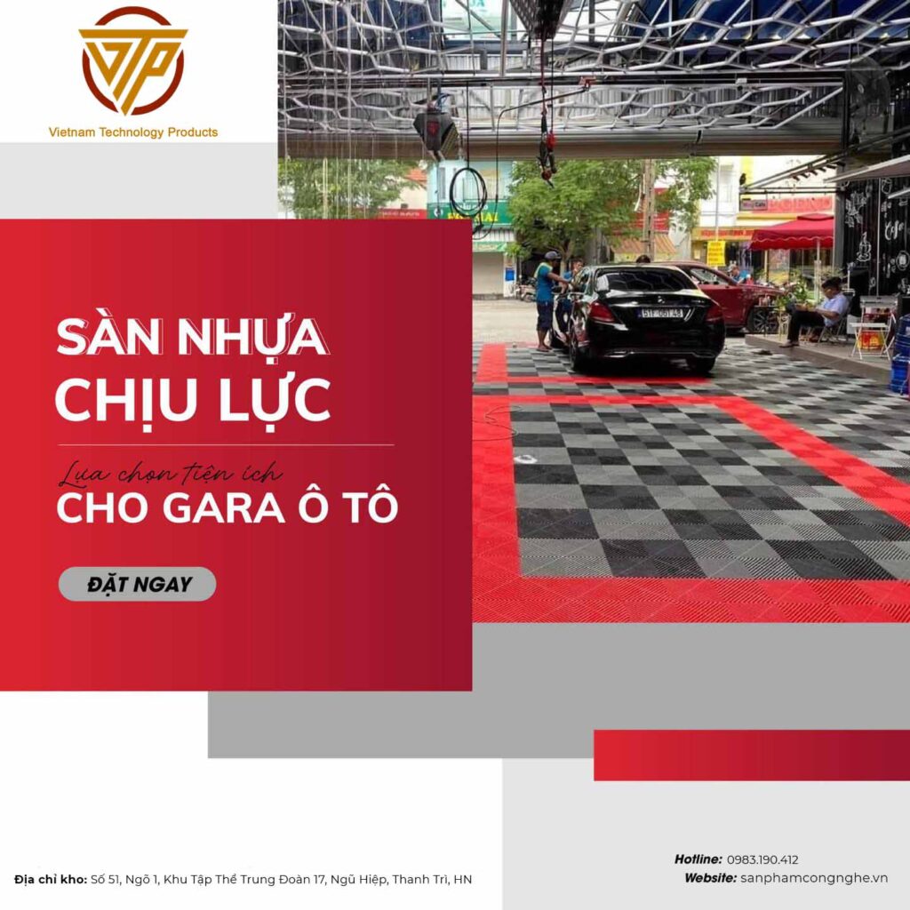 Tấm nhựa lót sàn gara ô tô
